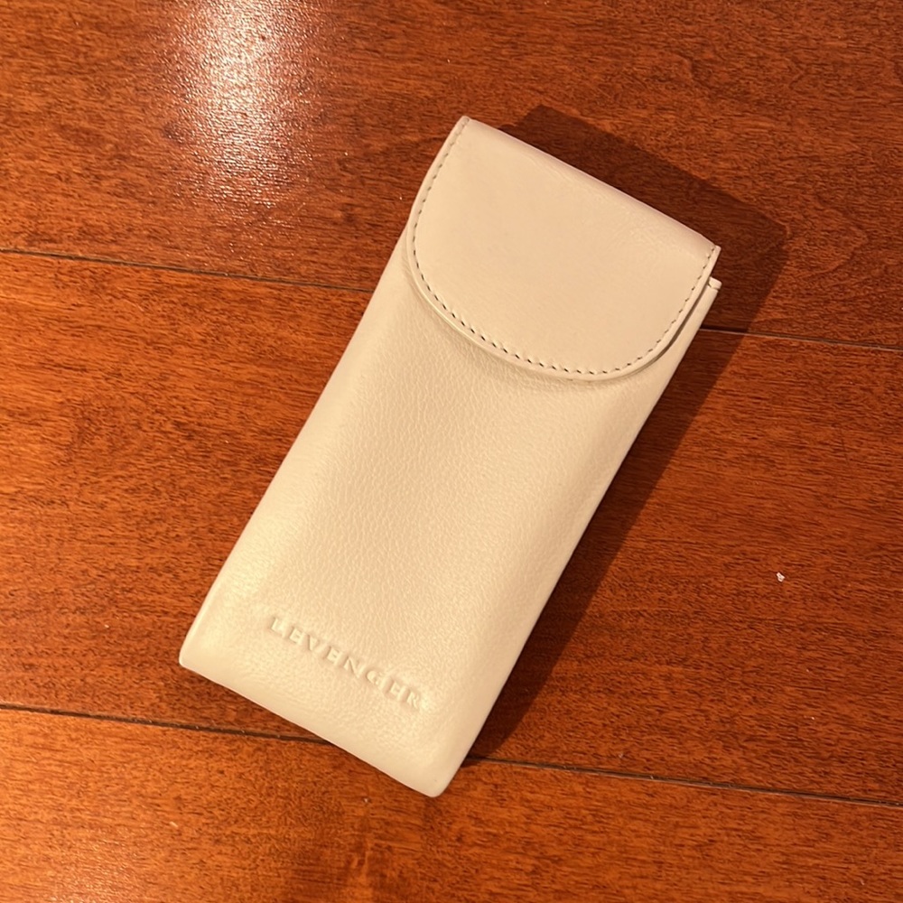 NEW Levenger Leather Double Eyeglass Case
